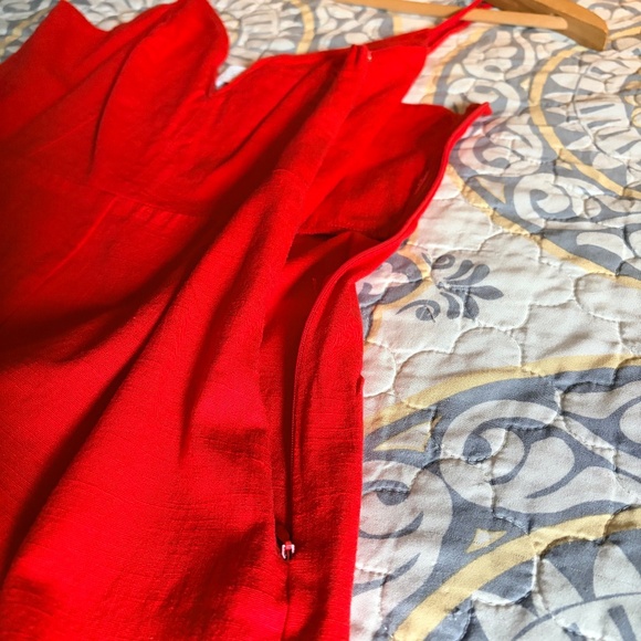 ASTR the Label Izzy Red Spagetti Strap Wide Leg Jumpsuit Romper, Medium - Picture 12 of 15